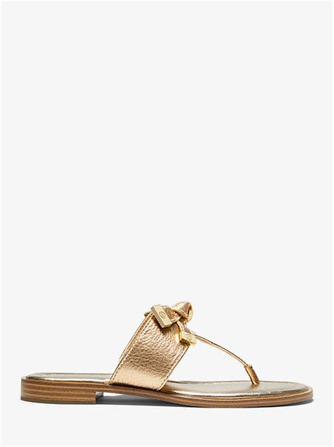 Ripley Metallic Leather Slide Sandal 